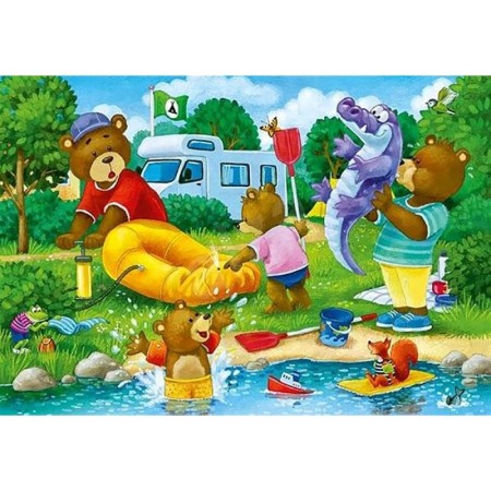 Puzzle Ursi In Camping, 2X24 Piese Ravensburger - 1